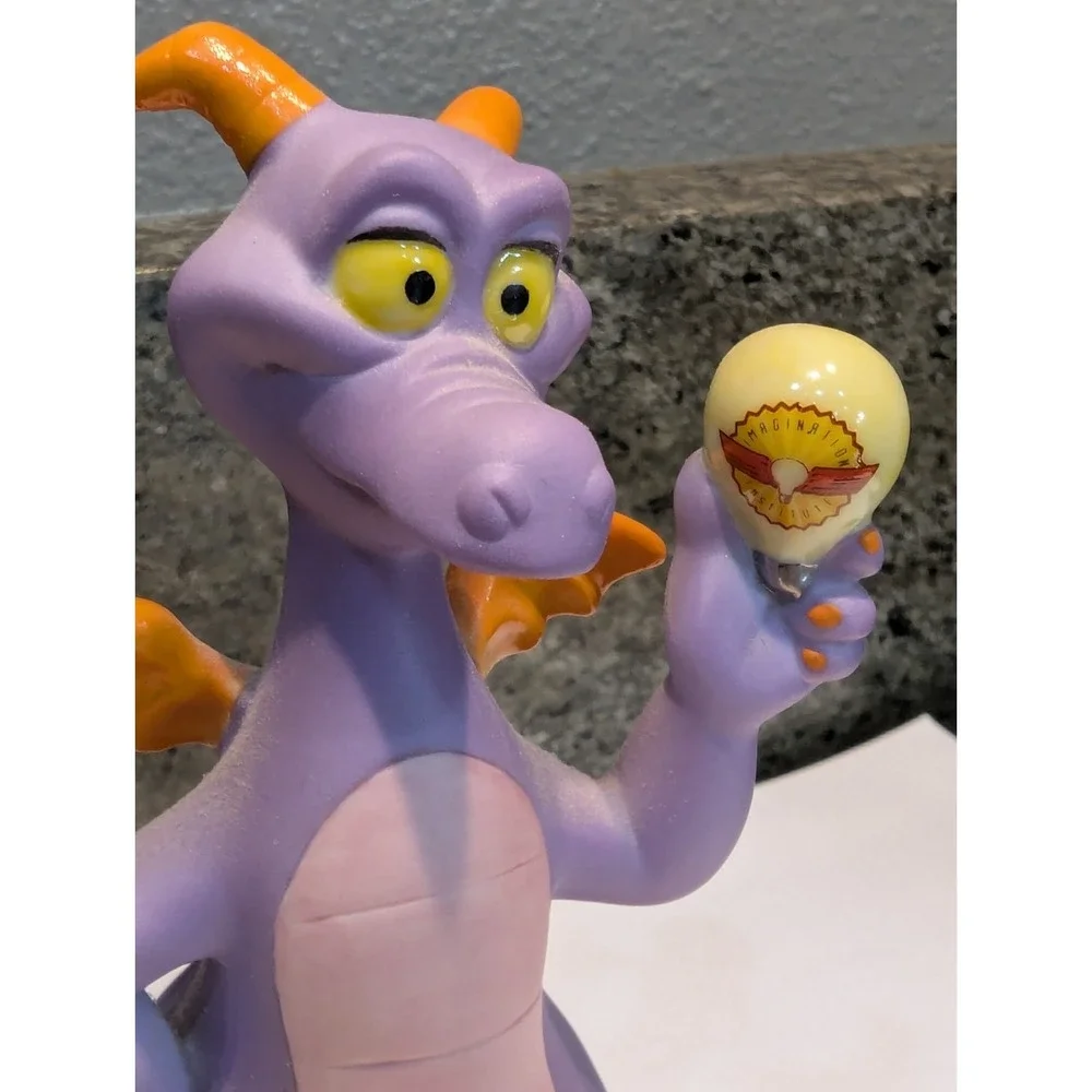 Disney Parks Epcot Figment Figurine Statue Imagination Institute Light Bulb READ